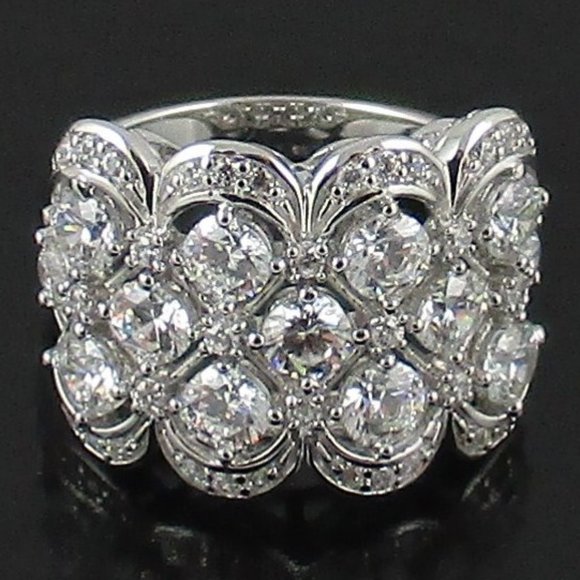 Victoria Wieck 3.34ct Absolute Scalloped Band Ring - Picture 1 of 13